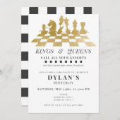 Schaakspel Night Bel je ridders Gouden Verjaardag Kaart (Voorkant / Achterkant)