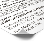 Schaakspel, schaakclub Adverteren Poster (Hoek)