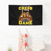 schaakspel: slimme mensen grappige schaakspeler spandoek (Insitu)