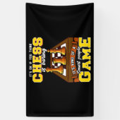 schaakspel: slimme mensen grappige schaakspeler spandoek (Verticaal)