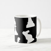 Schaakspel stukken koffiemok (Voorkant rechts)