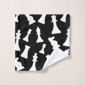 Schaakspel stukken ontwerp bad handdoek (Wasdoekje)