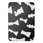 Schaakspel stukken ontwerp badmat (Voorkant Verticaal)