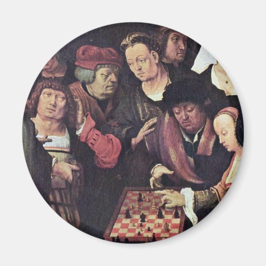 Schaakspel van Leyden Lucas van (beste kwaliteit) Magneet (Voorkant)