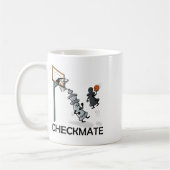 Schaakspeler Chessboxing en Sketel Lover Checkmat Koffiemok (Links)