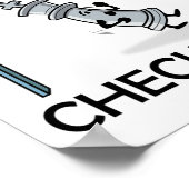 Schaakspeler Chessboxing en Sketel Lover Checkmat Poster (Hoek)