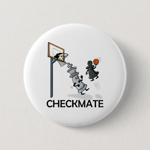 Schaakspeler Chessboxing en Sketel Lover Checkmat Ronde Button 5,7 Cm