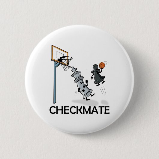 Schaakspeler Chessboxing en Sketel Lover Checkmat Ronde Button 5,7 Cm (Voorkant)