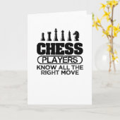 Schaakspeler Kaart (Gele Bloem)