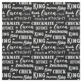 Schaakspeler Monochrome Schaakstukken Patroon Stof