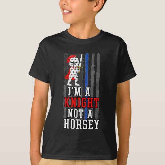 Schaakspeler Quote Knight Piece Geen Paard T-shirt (Voorkant)