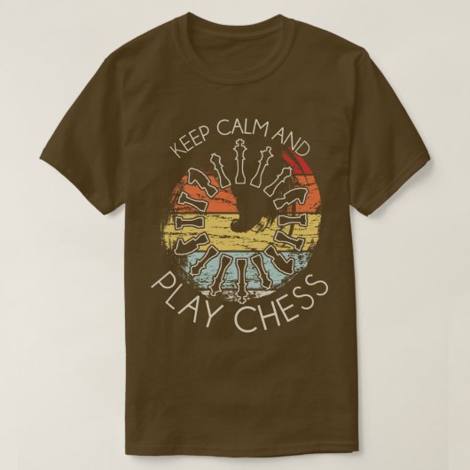 Schaakspeler Retro T-shirt (Design voorkant)