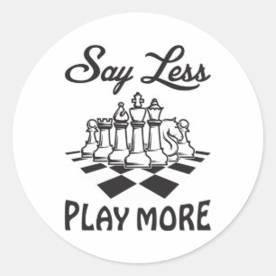 Schaakspeler Schaakbord Schaakmat Bord Gift Idee Ronde Sticker