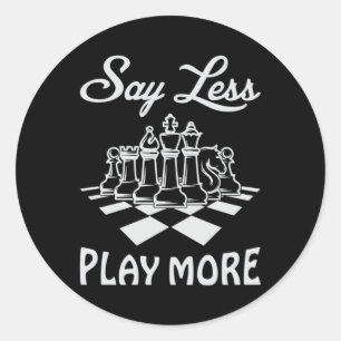 Schaakspeler Schaakbord Schaakmat Bordspel Gift Ronde Sticker