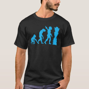 Schaakspeler Schaakbord Schaken Evolutie T-shirt