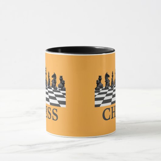 Schaakspeler, schaakspelliefhebber mok (Midden)