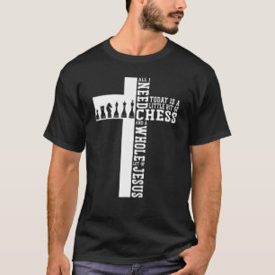 Schaakspeler Stuk  Christelijk Jesus Cross F T-shirt