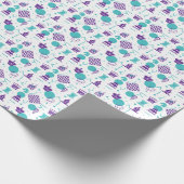 Schaakspeler stukken - Party Art Pattern Cadeaupapier (Hoek)