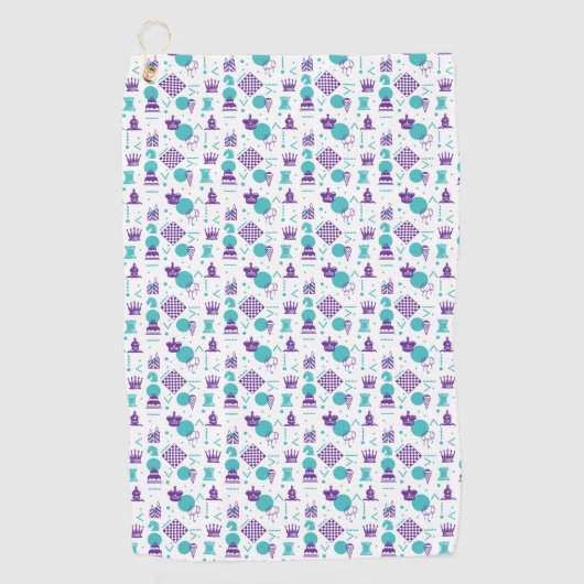 Schaakspeler stukken - Party Art Pattern Golfhanddoek (Voorkant)