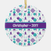 Schaakspeler stukken - Party Art Pattern Keramisch Ornament (Voorkant)