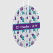Schaakspeler stukken - Party Art Pattern Ornament (voorkant)