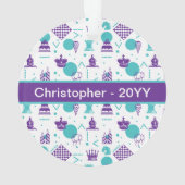 Schaakspeler stukken - Party Art Pattern Ornament (achterkant)