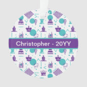 Schaakspeler stukken - Party Art Pattern Ornament (voorkant)