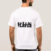 Schaakspeler typografie ontwerp t-shirt (Achterkant)