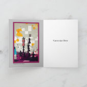 Schaakspeler Vader Broer Vriend Aanpasbaar Ca Kaart (Binnen)