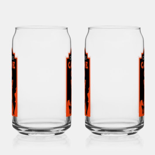 Schaakspelers Blikvorm Glas (Links)