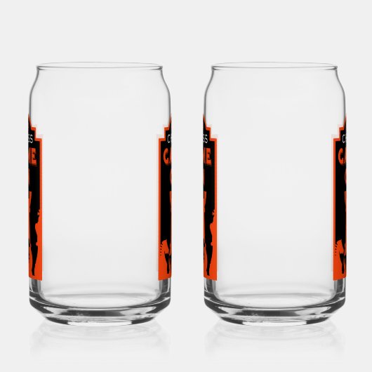 Schaakspelers Blikvorm Glas (Rechts)