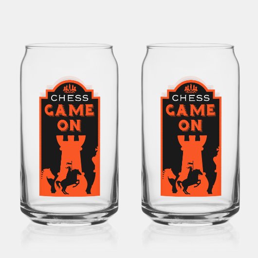 Schaakspelers Blikvorm Glas (Achterkant)