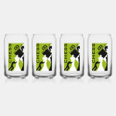 Schaakspelers Blikvorm Glas (Voorkant)