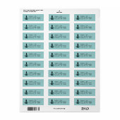 Schaakspelers Stukken Speler Retouradres Labels (Full Sheet)