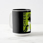Schaakspelers Tweekleurige Koffiemok (Voorkant links)