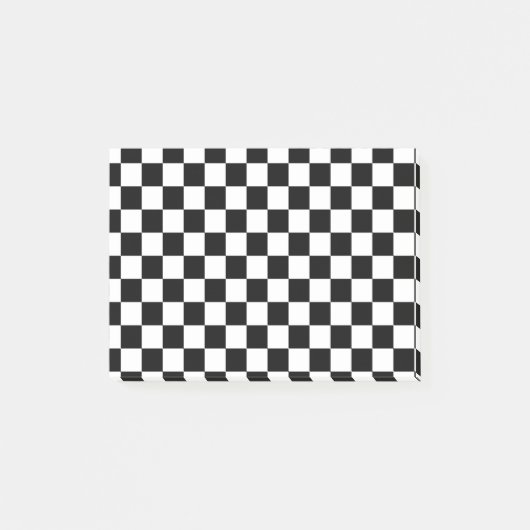 Schaakspelers zwart en wit post-it® notes (Voorkant)