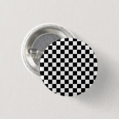 Schaakspelers zwart-wit ronde button 3,2 cm (Voorkant /achterkant)