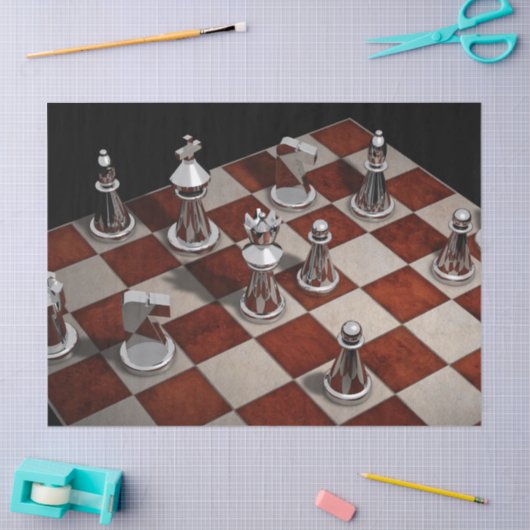 schaakspelpapier tissuepapier (Craft)