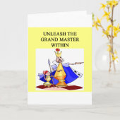 SCHAAKSTER grootmeester Kaart (Gele Bloem)