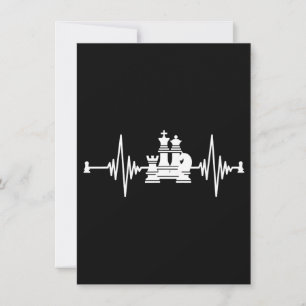 schaakster   Heartbeat Schaken T-shirt Kaart