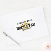 Schaakster Rock Star by Night Ronde Sticker (Envelop)