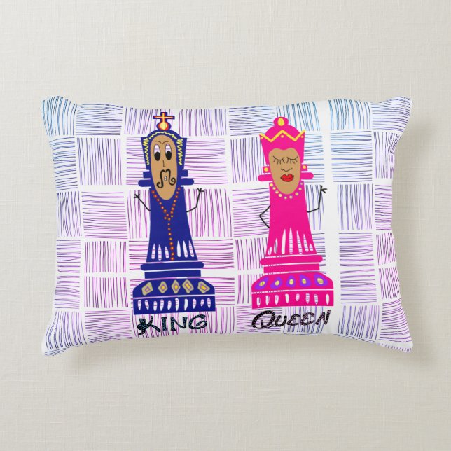 schaakstijl accent kussen (Voorkant)