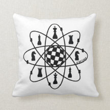 schaakstof, schaakatoom kussen