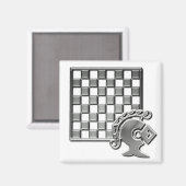 Schaakstrategie vierkante magneet (Voorkant / Achterkant)