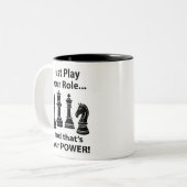 Schaakstrategiespeler Tweekleurige Koffiemok (Voorkant links)