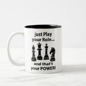 Schaakstrategiespeler Tweekleurige Koffiemok (Links)