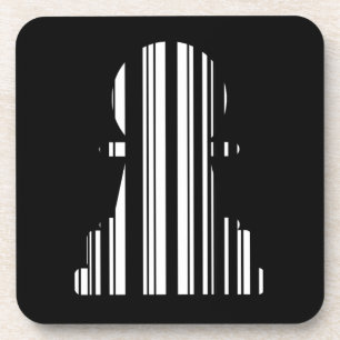 SCHAAKSTUK BAR CODE Schaakstuk Patroon Ontwerp Bier Onderzetter