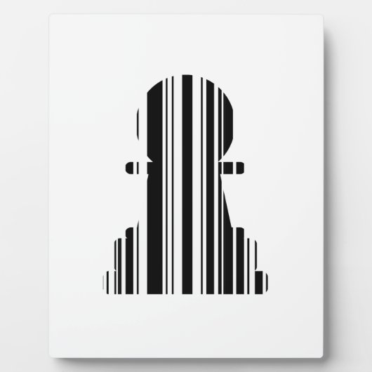 SCHAAKSTUK BAR CODE Schaakstuk Patroon Ontwerp Fotoplaat (Voorkant)