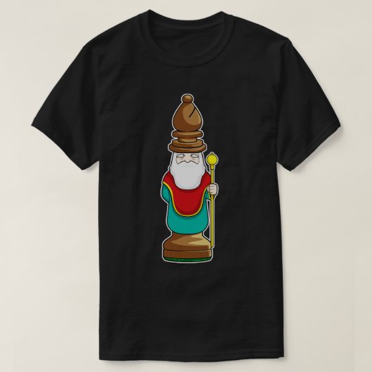 Schaakstuk Bishop Chess 1 T-shirt (Design voorkant)