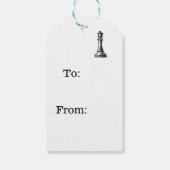 Schaakstuk cadeau labels cadeaulabel (Achterkant)